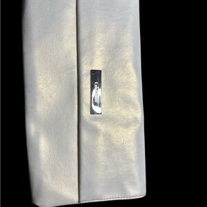 Calvin Klein White Clutch with Gray Interior